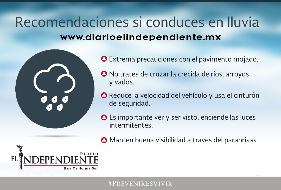 PREVECION SI MANEJAS EN LLUVIA