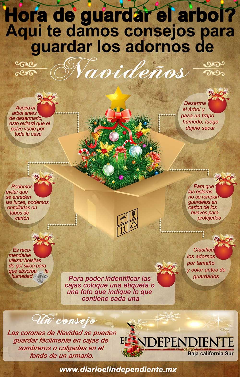 Es tiempo de guardar el arbol de Navidad