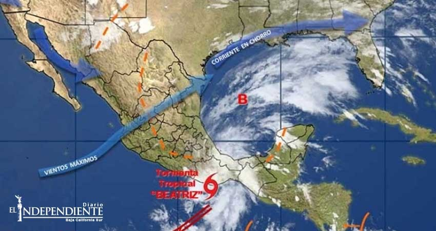 La tormenta tropical Beatriz está en tierra, al norte de Puerto Ángel, Oaxaca