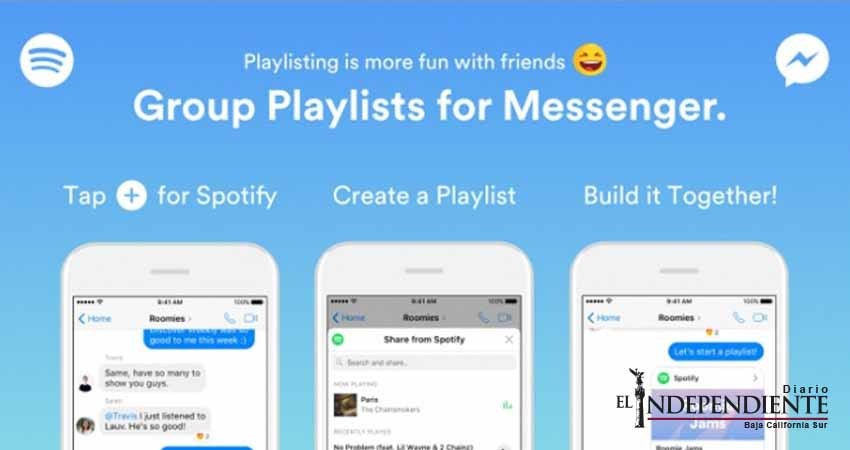 Spotify permite crear playlists colaborativas en Messenger