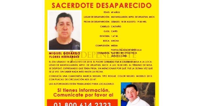 Desaparece sacerdote en Michoacán