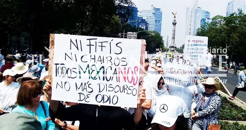 Marchan contra AMLO en ciudad de México