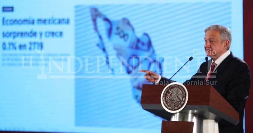 Crecimiento de 0.1% “despeja el miedo” de una recesión: AMLO