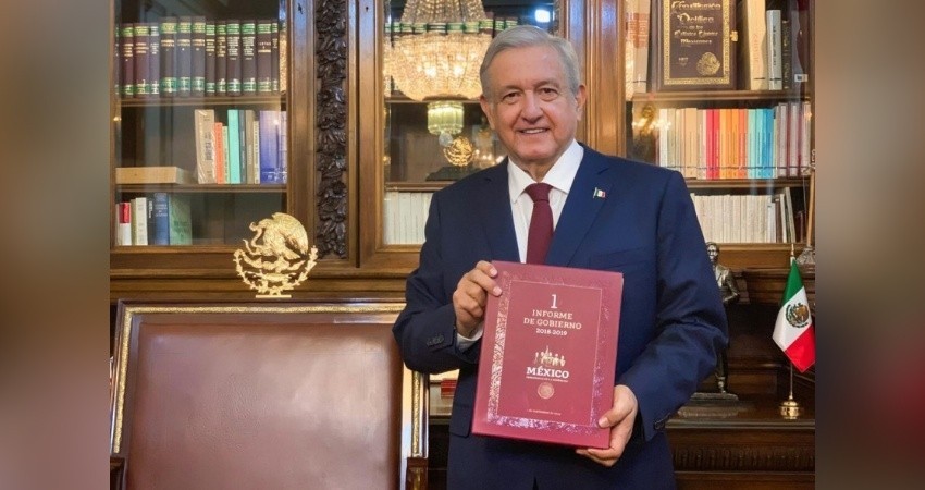 Entrega AMLO, su 1er informe de gobierno; ¿que dijo en su discurso?