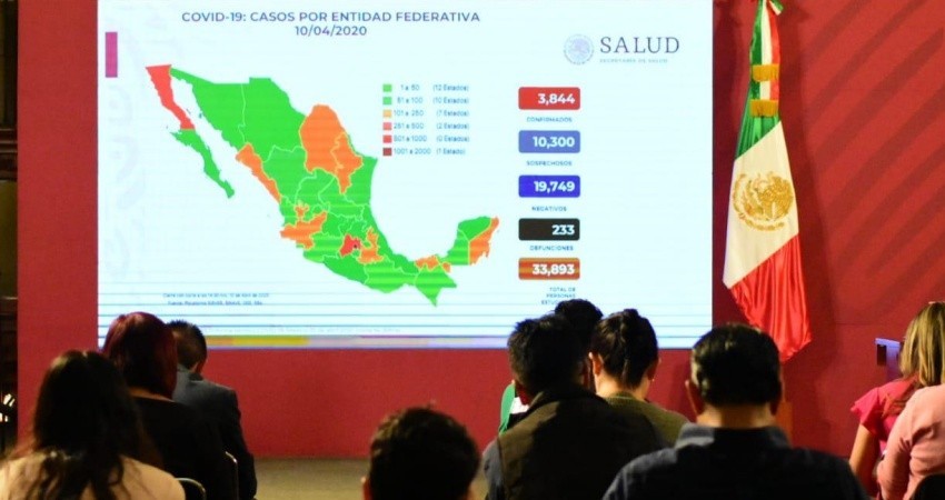 Llega México a 3,844 contagiados de coronavirus y 233 muertos