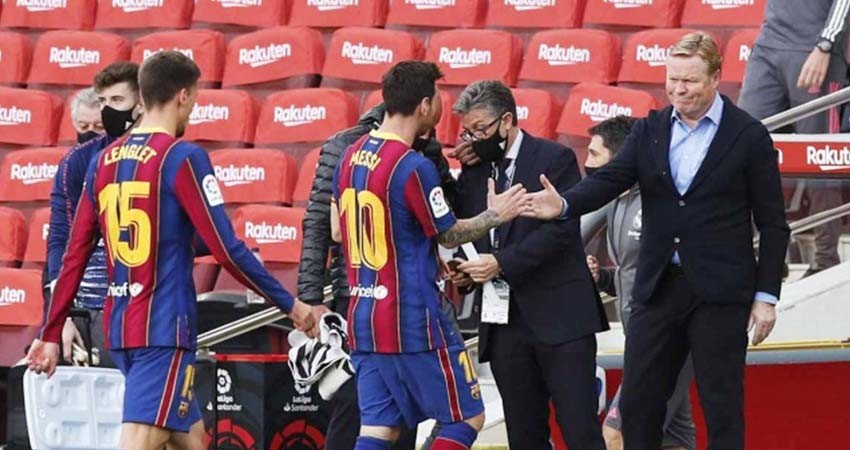 El VAR solo en contra del Barcelona, dice Koeman