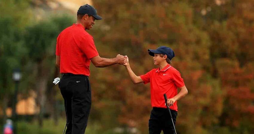 Tiger Woods y su hijo finalizan dentro del Top 10