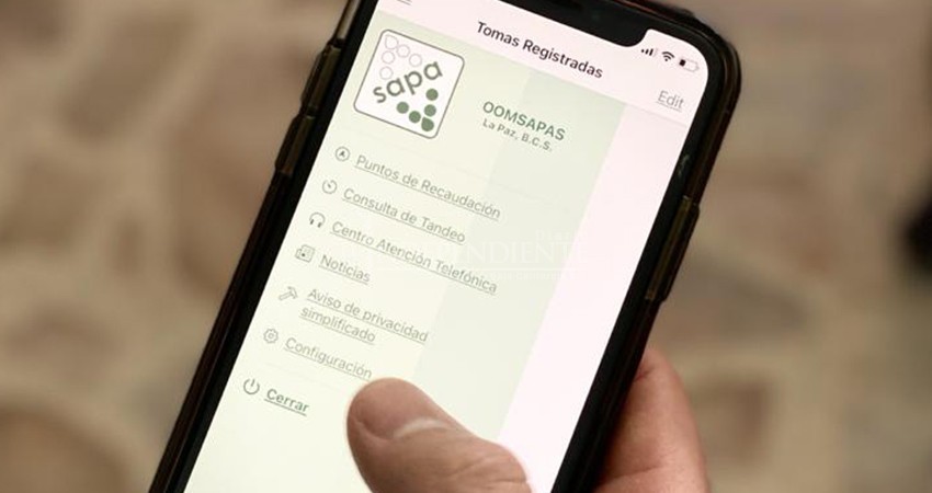 Aplicación del OOMSAPAS La Paz ya está disponible para iOS y Android
