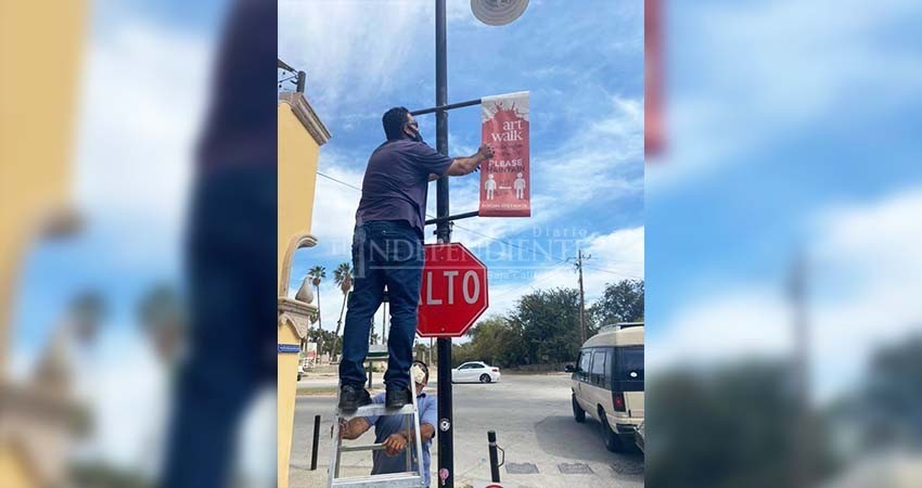 Colocan señalización con medidas anti Covid en el Centro Histórico de SJC