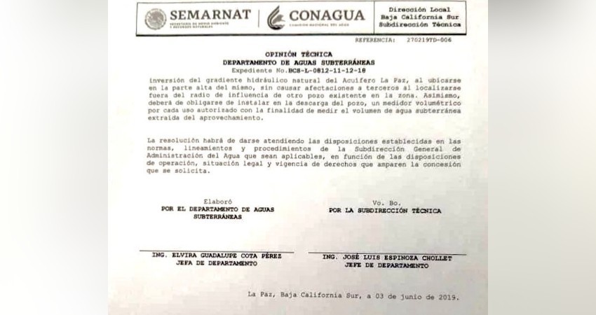 Advierte Ricardo Barroso que la concesión de agua de su hijo fue cedida por sus tíos