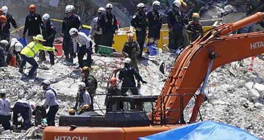 Suman 22 muertos y 126 desaparecidos tras derrumbe en Florida