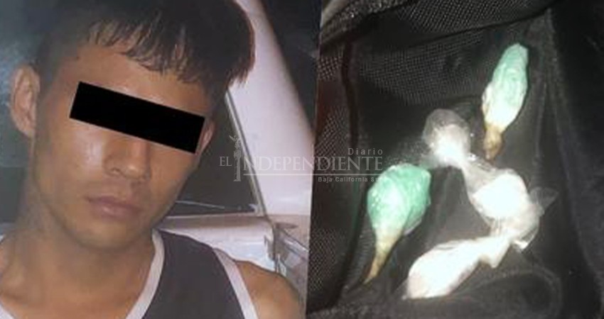 Le encuentran droga a repartidor de comida rápida