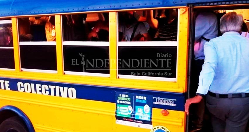 Supervisa Dirección de Transporte aforo del transporte público en La Paz 