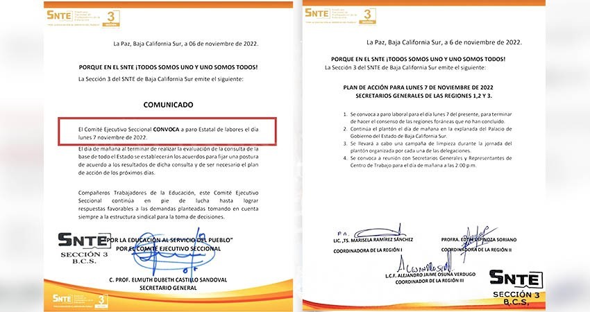 Sigue magisterio Sudcaliforniano en paro laboral