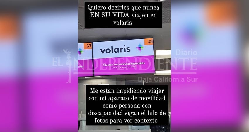 Aerolínea impide que joven con discapacidad viaje a SJC con su aparato de movilidad
