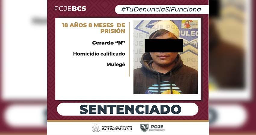 Condenan a 18 años 8 meses de prisión a Gerardo “N” por el homicidio calificado con ventaja en Vizcaíno