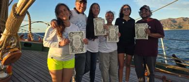 Alumnos y profesores de la UABCS participan en la Expedición One Ocean a bordo del velero noruego Statsraad Lehmkuhl