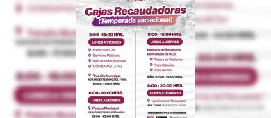 Garantiza el Ayuntamiento de La Paz operación de cajas recaudadoras en periodo vacacional