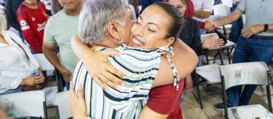 Se reúne Milena Quiroga más de 500 personas en Mulegé