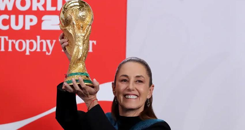 Sheinbaum presenta la Copa del Mundo en su conferencia a 100 días del inicio del torneo