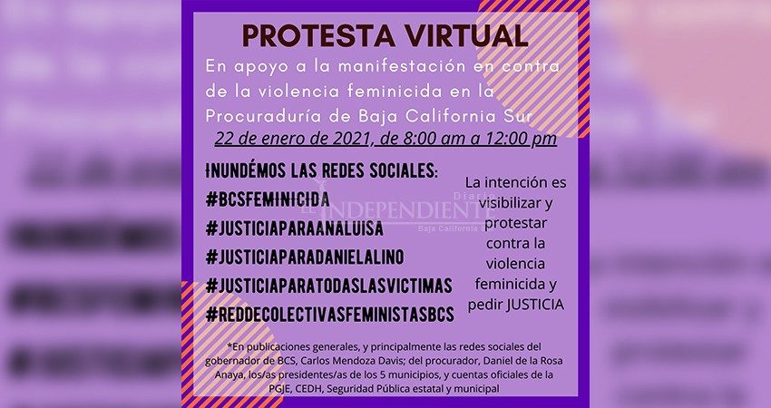 Bloquean autoridades protesta virtual contra feminicidios