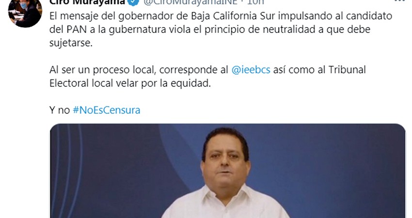 Video de Mendoza  apoyando a Pelayo “viola la neutralidad de la elección”, advierte Consejero del INE