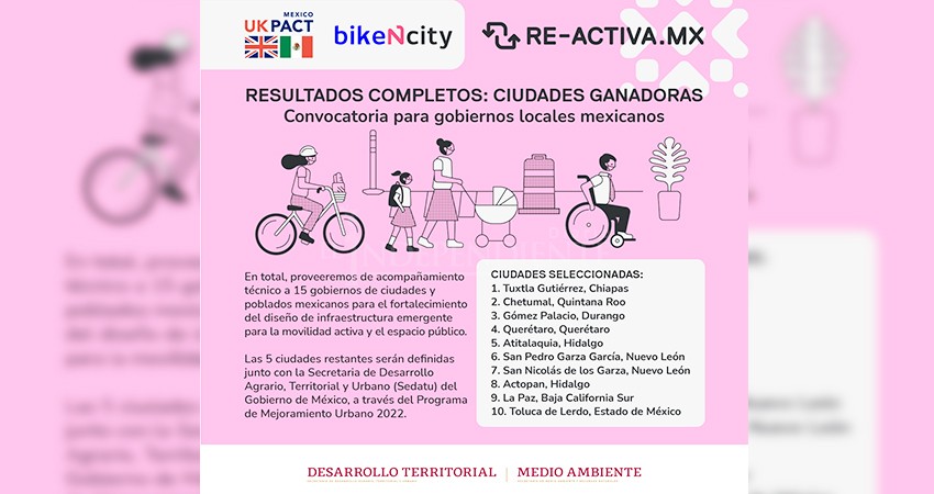 Administración de Milena Quiroga trabajará con RE ACTIVA MX en movilidad sustentable