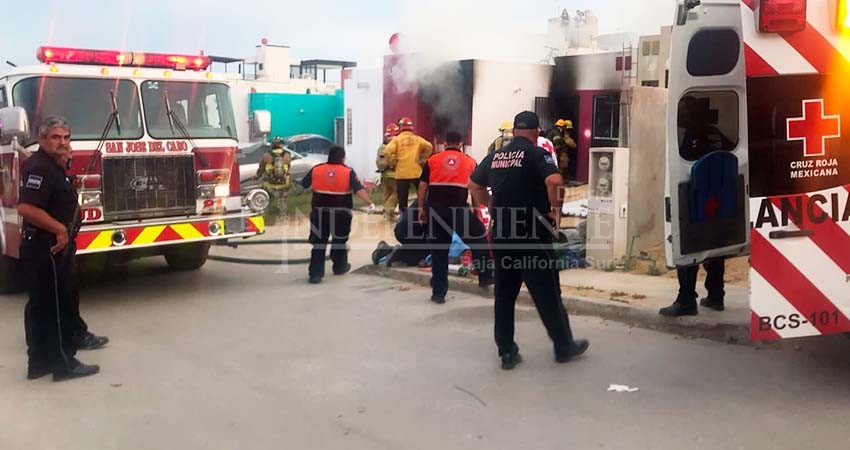 Hombre incendió su vivienda en SJC, porque su pareja lo quería abandonar 