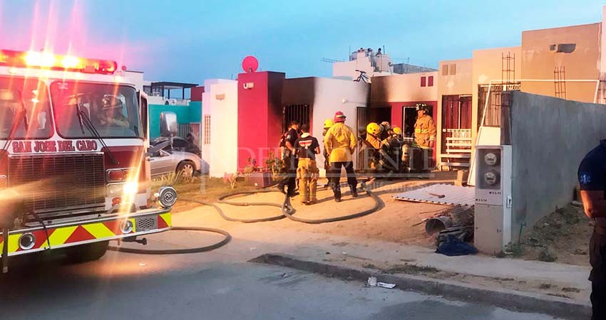 Hombre incendió su vivienda en SJC, porque su pareja lo quería abandonar 