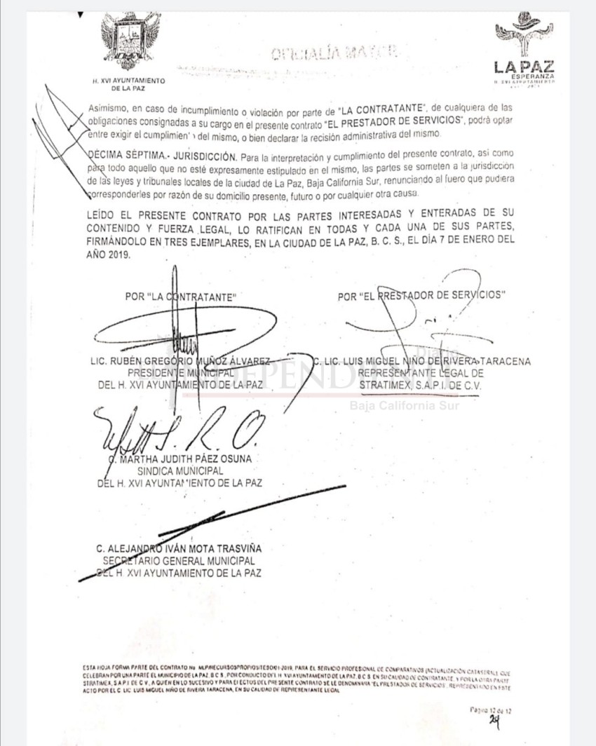 Exfuncionarios y Rubén Muñoz sí firmaron contrato con Stratimex: Regidor