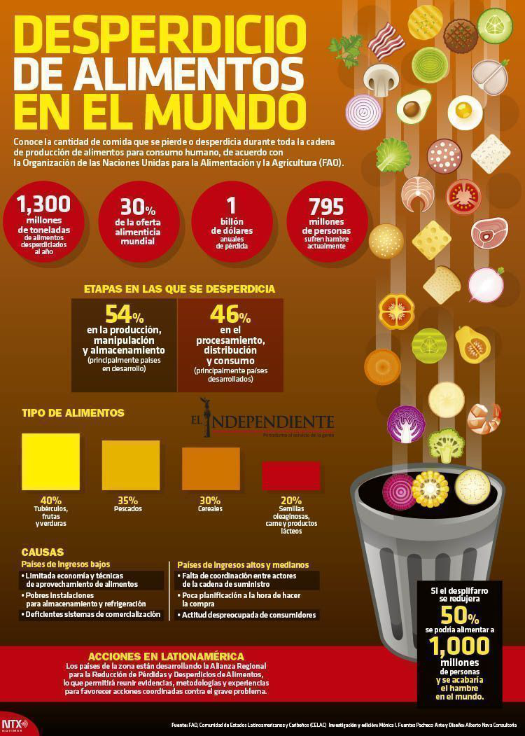 Desperdicio de alimentos en el mundo