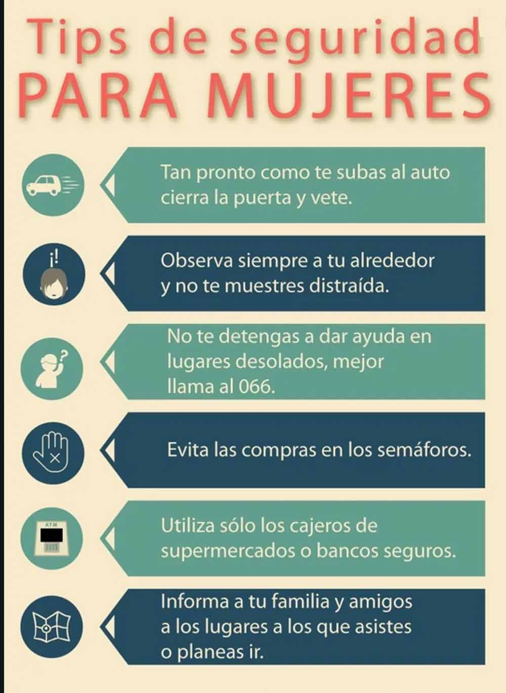 Tips de seguridad para mujeres