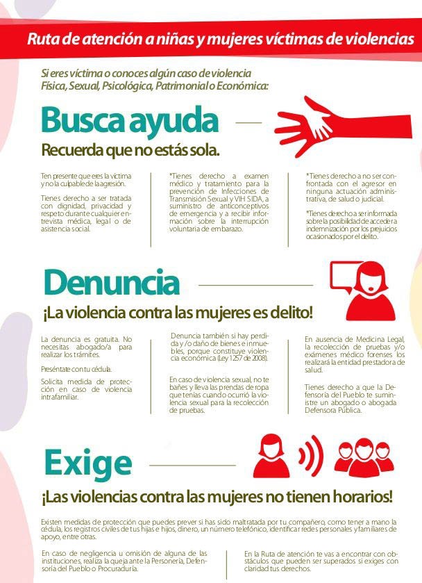 Ruta de atención a niñas y mujeres victimas de violencia