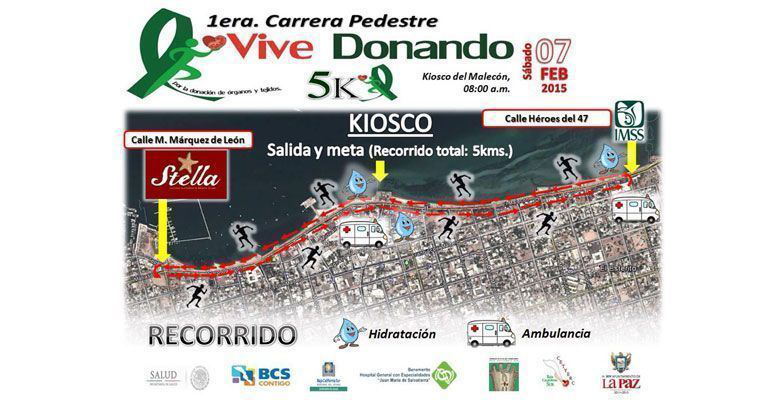 Se encuentra todo listo para la carrera atlética 5k “Vive Donando”