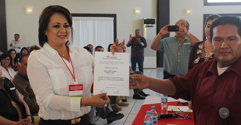 Gana Ana Luisa Yuen candidatura distrital; Fernando de la Toba impugnará el proceso