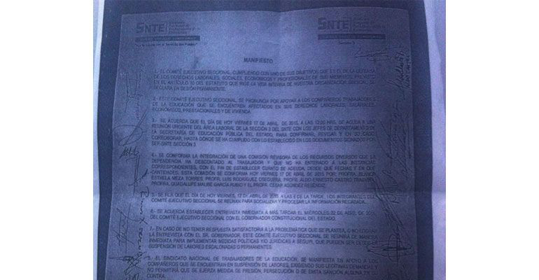 Cero respuestas del Gobernador a solicitud de reunión con maestros