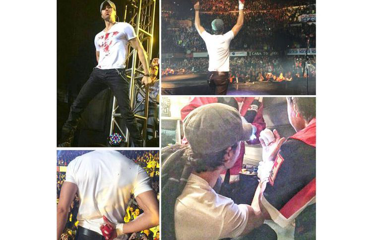 En pleno concierto sufre accidente Enrique Iglesias