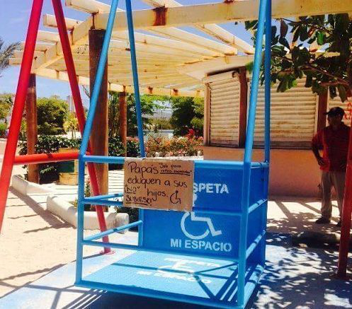 Piden donación de pintura azul y blanca para rotular espacios para personas con discapacidad Piden donación de pintura azul y blanca para rotular espacios para personas con discapacidad