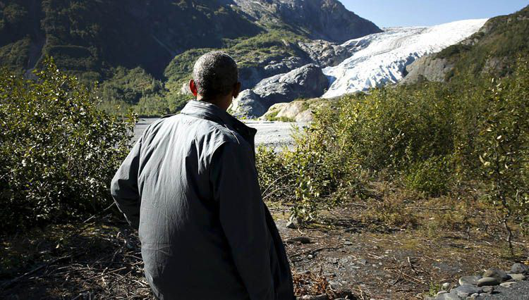 Obama habla sobre cambio climático en visita a glaciar de Alaska