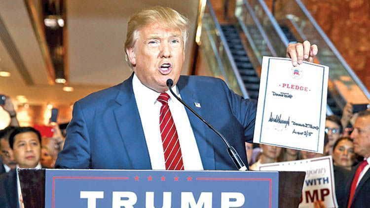 Trump jura lealtad al Partido Republicano