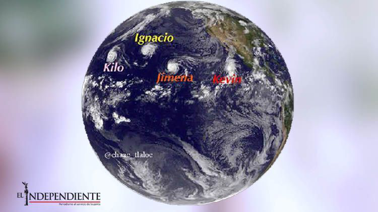 Inédito: 4 ciclones simultáneos en el Pacífico, captados por la NASA