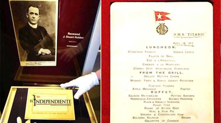 Menú del Titanic y matrículas de limusina de JFK son subastadas en Texas