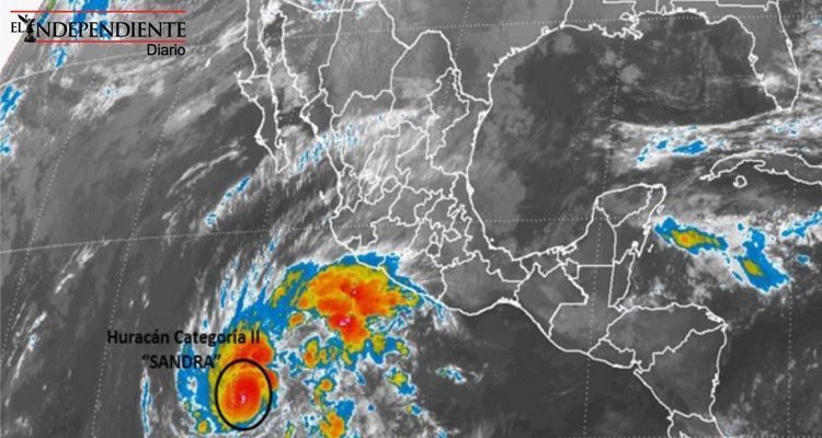 Elevó la fuerza de sus vientos; “Sandra” se convierte Huracán categoría II