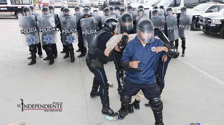 Restablece Policía Preventiva prácticas anti motín en respaldo a la Seguridad de los cabeños