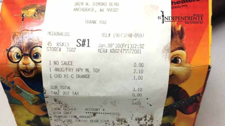Así luce una comida de McDonald's seis años después de haberla ordenado