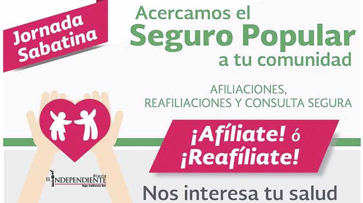 Iniciará mañana la campaña intensiva de afiliación y reafiliación al Seguro Popular