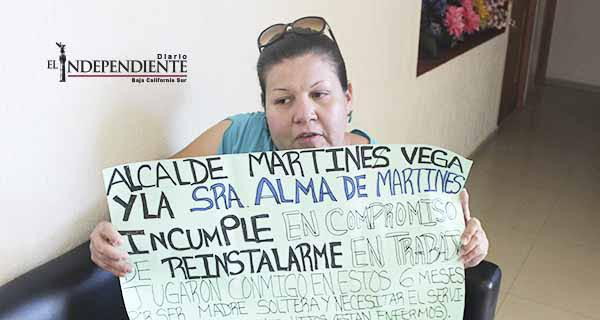 Fui despedida injustificadamente y el Alcalde Martínez no me da la cara, acusa ex empleada