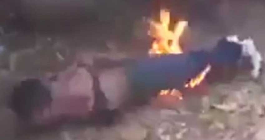 Video: Prenden fuego a presunto violador de niña en Chiapas