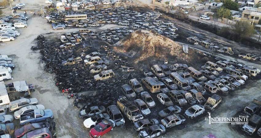 La mayoría de los vehículos siniestrados en el incendio del corralón no han sido reclamados La mayoría de los vehículos siniestrados en el incendio del corralón no han sido reclamados