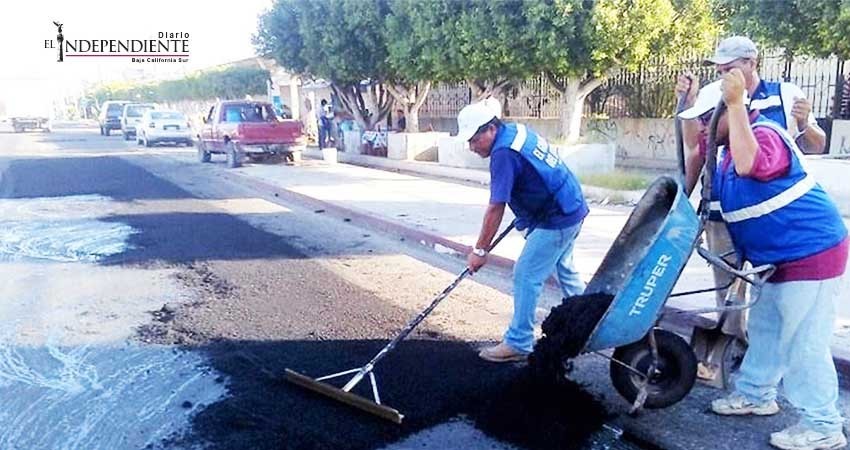 Ha invertido Ayuntamiento de La Paz 400 mil pesos en bacheo